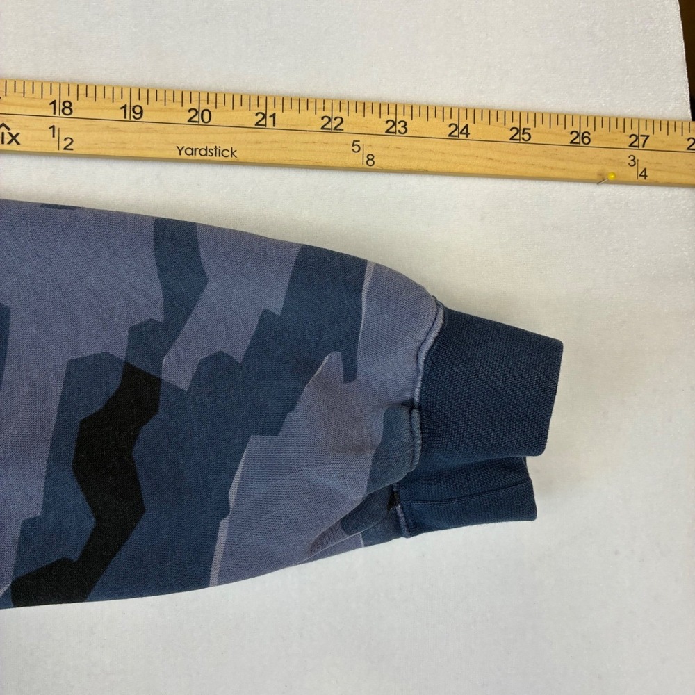 Nike Hoodie Mens Medium Blue Camo Futura Logo Pullover Fleece Sweatshirt Sport - Picture 5 of 8